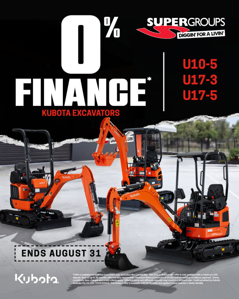 0% Finance Kubota U10-5, U17-3, U17-5